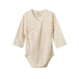 Nature Baby - L/S Kimono Bodysuit Pointelle - Dandelion