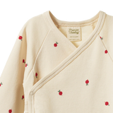 Nature Baby L/S Kimono Bodysuit - Radish Print