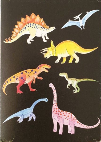 Moonface Maddy Dinosaurs Card