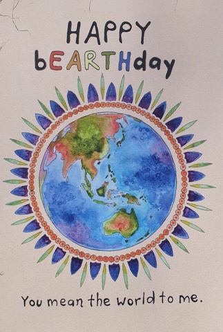 Moonface Maddy Happy bEARTHday Card