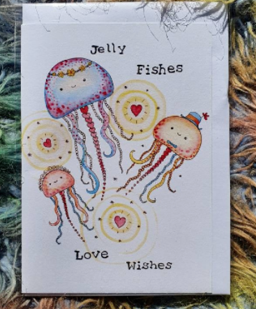 Moonface Maddy Jelly Fish Wish Card