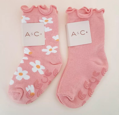 Avani and Co Ruffle Socks - Pink