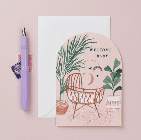 Sister Paper Co Welcome Baby Card