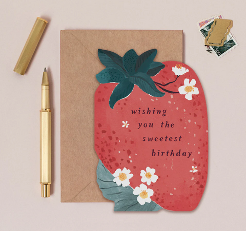 Sister Paper Co Sweetest Strawberry Birthday