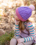 Acorn August Merino Beanie- Lilac