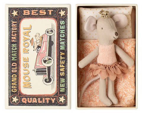 Maileg Princess Mouse in Matchbox