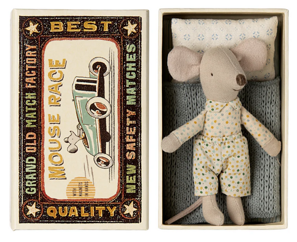Maileg Little Brother Mouse in Matchbox