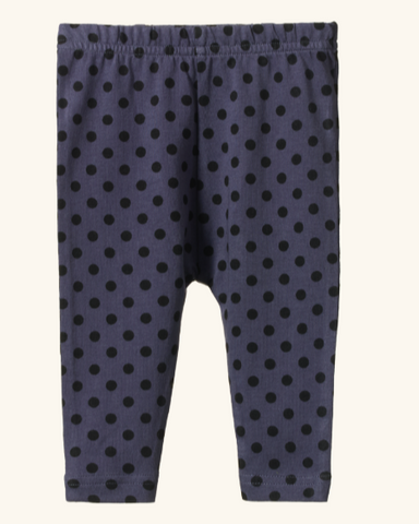 Nature Baby Legging Violet Polka Dot Print