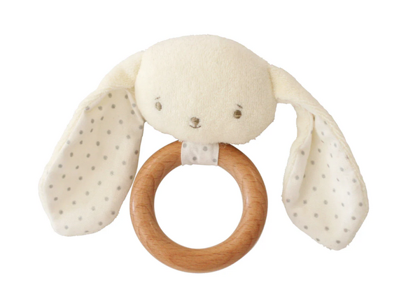 Baby Bunny Teether Ring Rattle