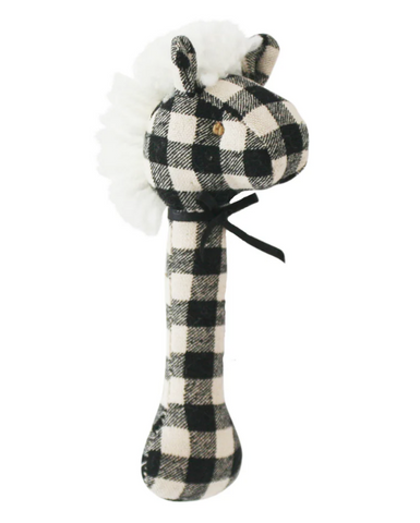Horse Stick Rattle Black Check