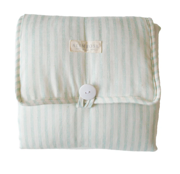 Little Traveller Change Mat Sage Stripe