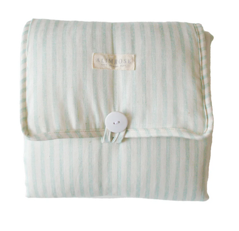 Little Traveller Change Mat Sage Stripe