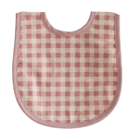 Alimrose Bib Check Linen- Rose