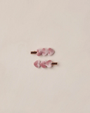 Noralee Velvet Heart Clips - Raspberry