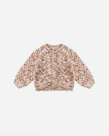 Quincy Mae Bubble Knit Cardigan - Rose Speckle