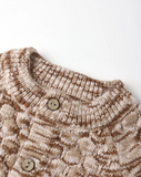 Quincy Mae Bubble Knit Cardigan - Rose Speckle