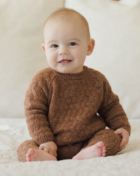 Quincy Mae Knit Sweater Heathered - Cedar