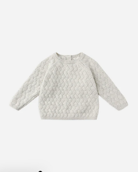 Quincy Mae Knit Sweater Heathered - Blue