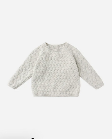 Quincy Mae Knit Sweater Heathered - Blue