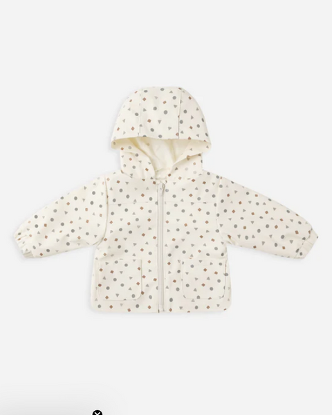Quincy Mae Rain Coat Geo - Natural