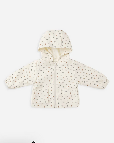 Quincy Mae Rain Coat Geo - Natural