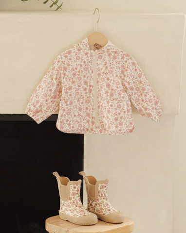 Quincy Mae Rain Coat Bloom - Ivory