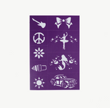 Oh Flossy Reusable Adhesive Face Paint & Makeup Stencils - Purpule