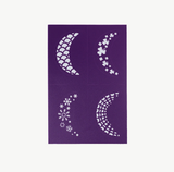 Oh Flossy Reusable Adhesive Face Paint & Makeup Stencils - Purpule