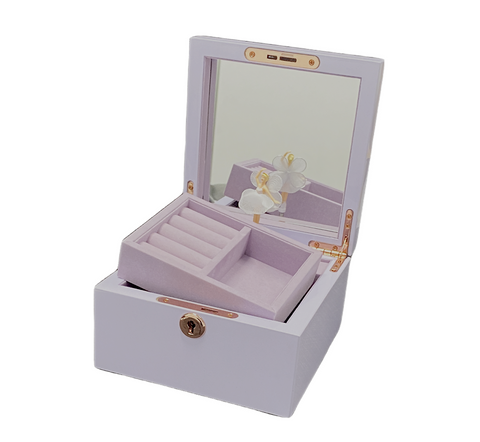Imajpak Wooden Ballerina Jewelry Box - Lilac