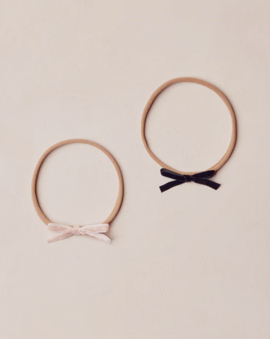 Noralee Baby Bow Headband - Rose Black