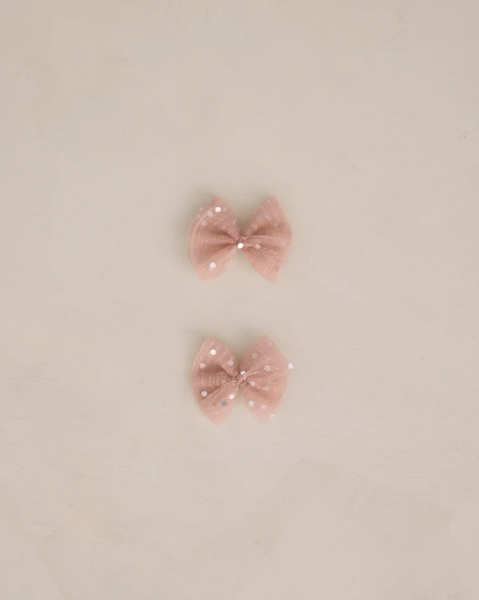 Noralee Flutter Tulle Clips - Rose
