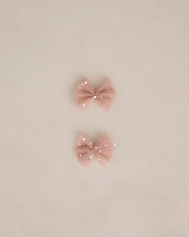 Noralee Flutter Tulle Clips - Rose