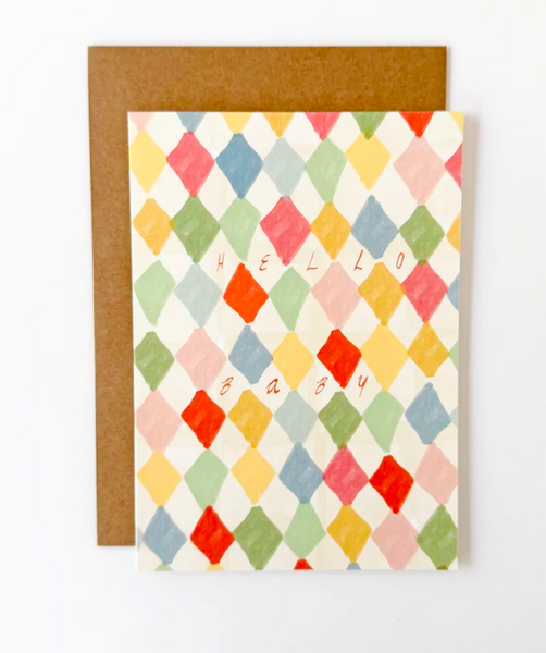 Hello Baby Diamonds Card