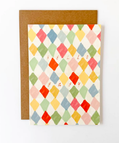 Hello Baby Diamonds Card