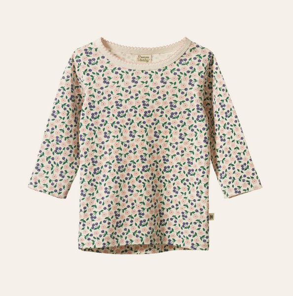 Nature Baby Long Sleeve Cloud Tee Briarwood Print
