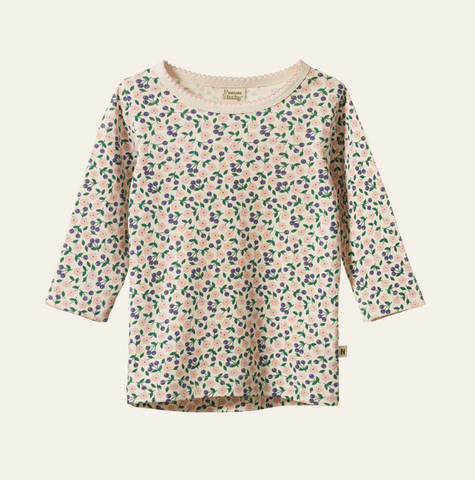 Nature Baby Long Sleeve Cloud Tee Briarwood Print