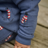 Nature Baby Long Sleeve Juno Romper Best Friend Indigo Print