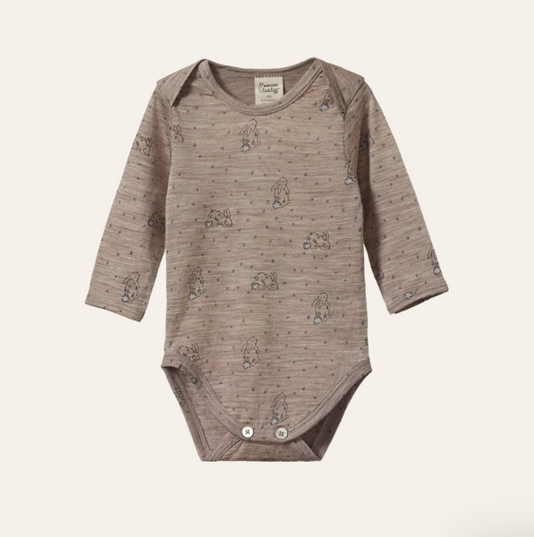 Nature Baby Mer Ess L/S Bodysuit Bramble Burrow
