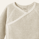 Nature Baby Kimono Jacket Nettle Pinstripe