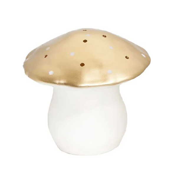 Heico Toadstool Night Light Lamp Large - Metallic Gold LED
