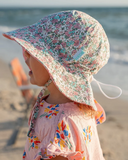 Acorn Holly Wide Brim Bucket Hat Pink and Green