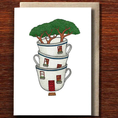 The Nonsense Maker Tree In a Teacup Card