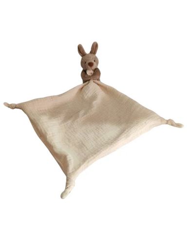 Petite Vous Jojo the Kangaroo Baby Comfort Blanket COOL Muslin