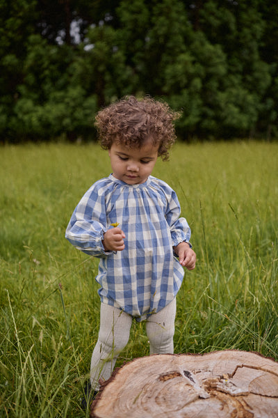 Nature Baby Meadow Bodysuit Gingham Bluebelle Check