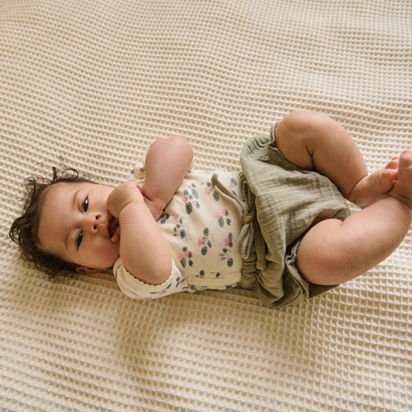 Nature Baby Waffle Blanket Bassinet Natural