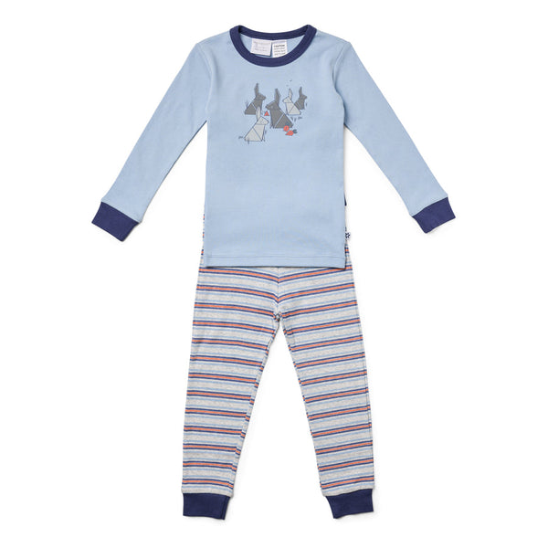 Marquise Blue Bunny Stripe Long Sleeve Pyjamas