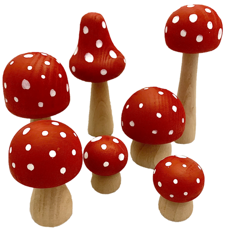 Papoose Wooden Mushroom Set