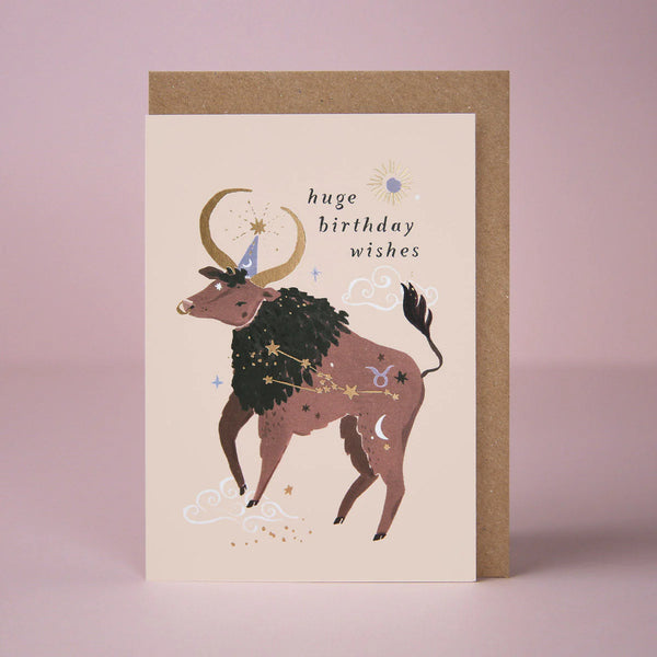 Sister Paper Co Taurus Birthday Card