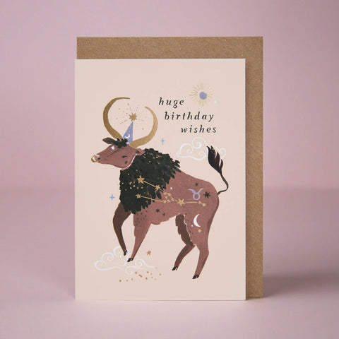 Sister Paper Co Taurus Birthday Card