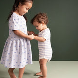 Nature Baby Saturday Dress Ribbons Zen Blue Print
